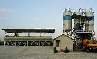 Horizontal batching plants